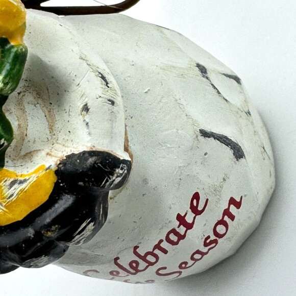 Set Of 3 Christmas SnowmanThemed Ornaments Resin Ceramic Paper Vintage - Picture 8 of 15